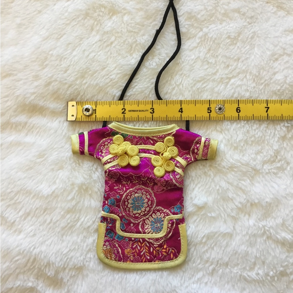 Chinese Qipao Dress Fuchsia /Gold Brocade Crossbody Mini Bag - Picture 14 of 14
